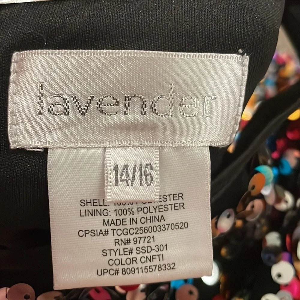 Lavender Girls confetti sequins dress